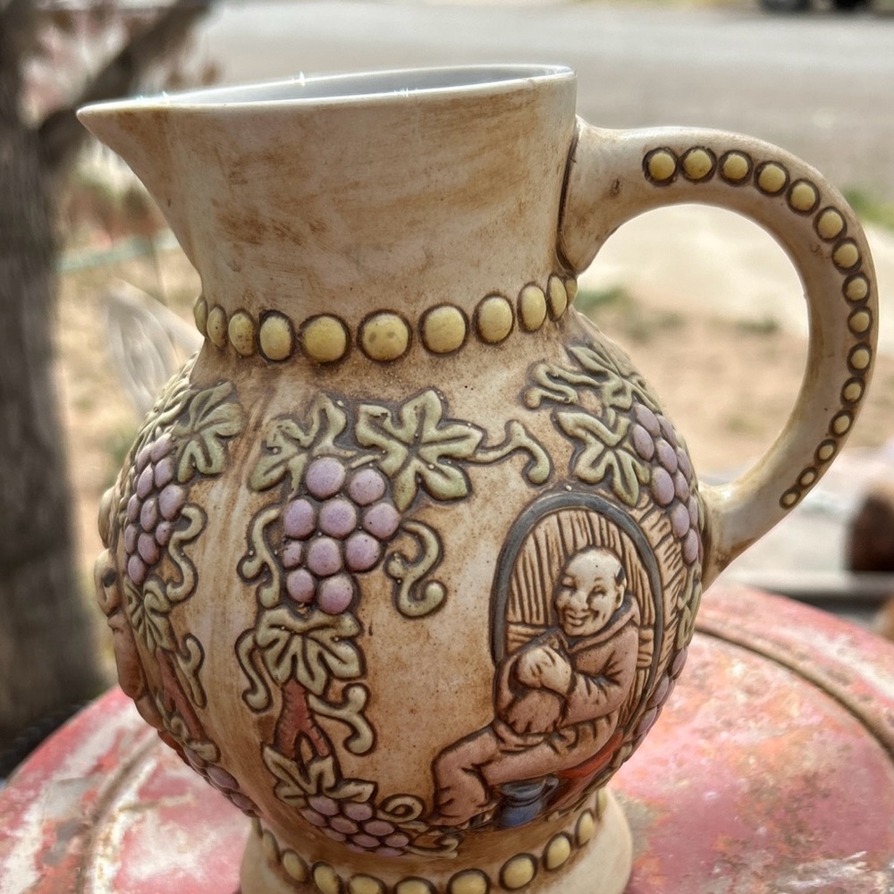 Vintage Budweiser Ceramarte Wine Pitcher: Made In Brazil 6.5" Tall